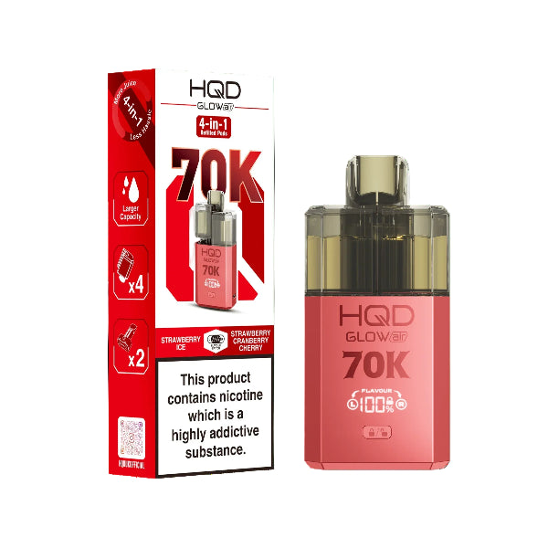 HQD Glow Air 70K - Strawbry/Cherry Ice (Kit)