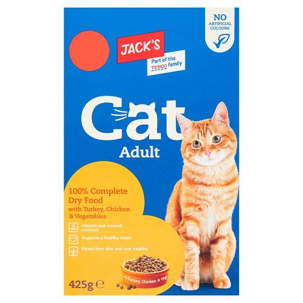 Jack's Cat Dry Food with Turkey, Chicken & Veg 425g