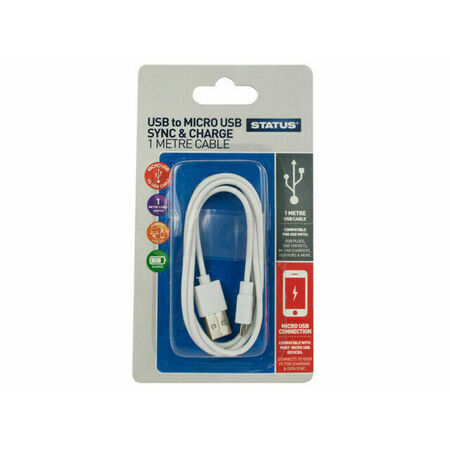 STATUS 1m Micro USB Charging Cable