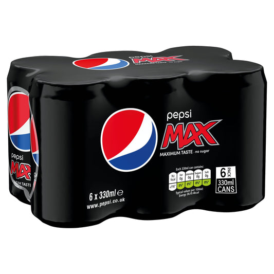 Pepsi Max 6pk Cans (330ml)