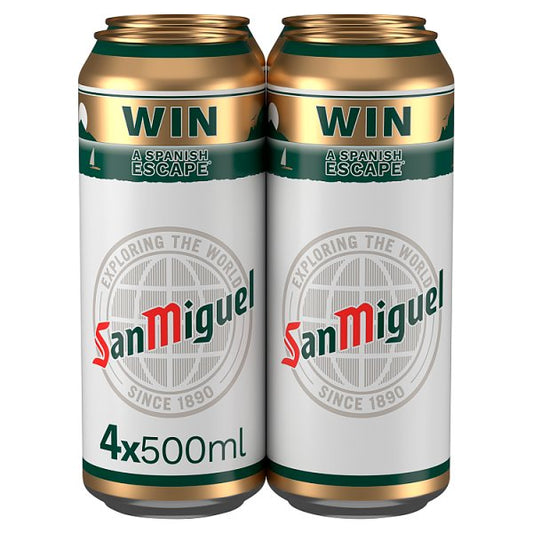 San Miguel Beer 4pk Cans (500ml)