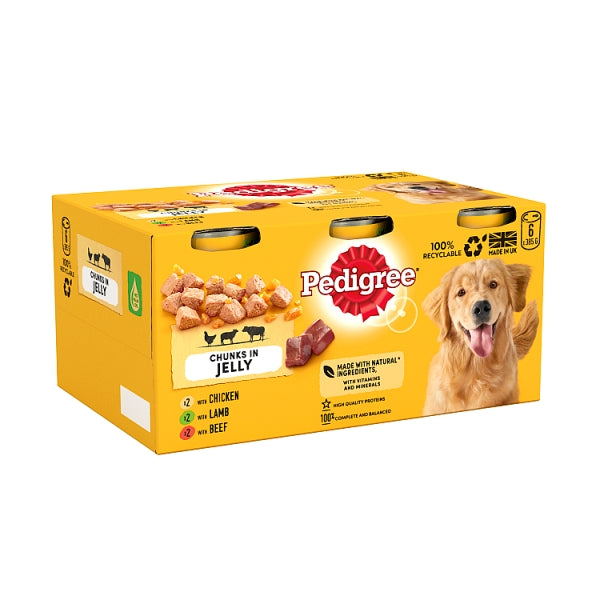 Pedigree Mixed Selection/Jelly 6pk Tins (385g)