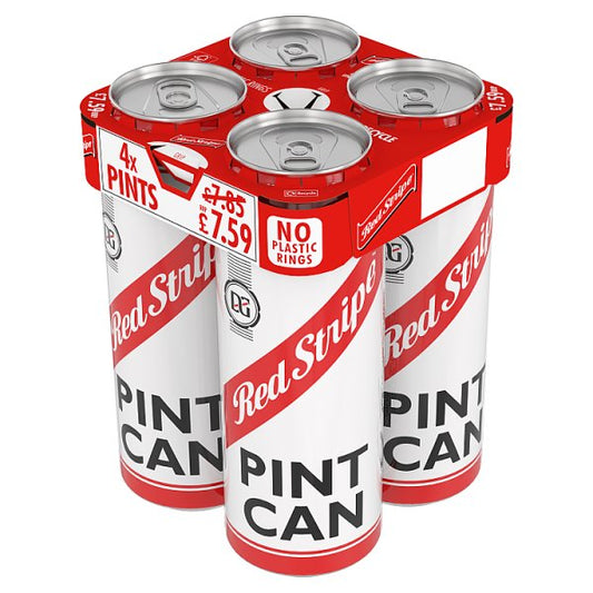 Red Stripe 4pk Pint Cans (568ml)