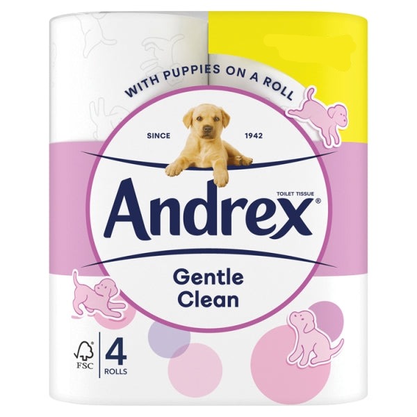 Andrex Gentle Clean Toilet Rolls 4pk