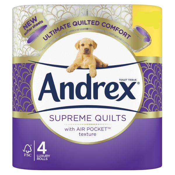 Andrex Supreme Quilts Toilet Tissue 4pk