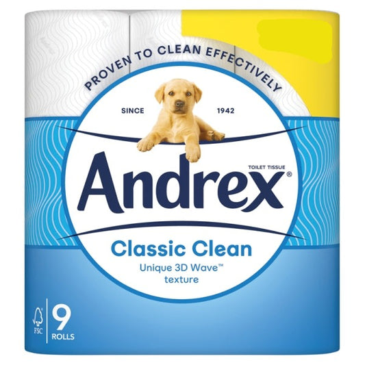 Andrex Classic Clean Toilet Rolls 9pk