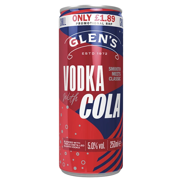 Glens & Cola Can (250ml)