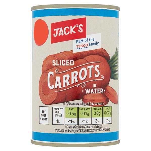 Jack's Sliced Carrots in Water (300g)