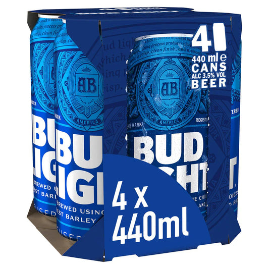 Bud Light 4pk Cans (440ml)