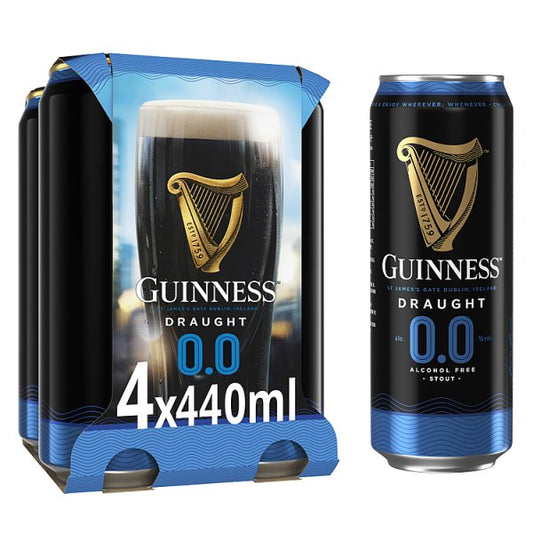 Guinness Draught Alcohol Free 4pk (440ml)