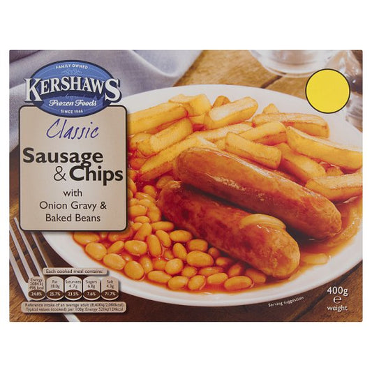 Kershaws Classic Sausage & Chips (400g)