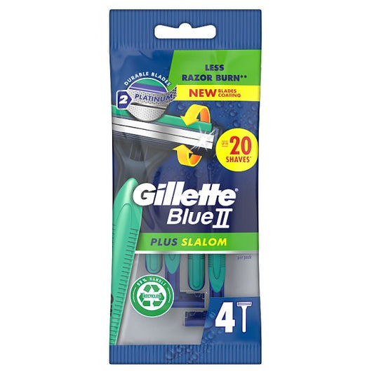 Gillette Blue II Disposable Razors 4pk