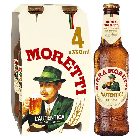 Birra Moretti 4pk Bottles (330ml)