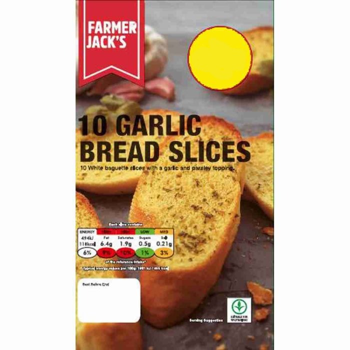 Farmer Jacks 10 garlic bread slices (260g)
