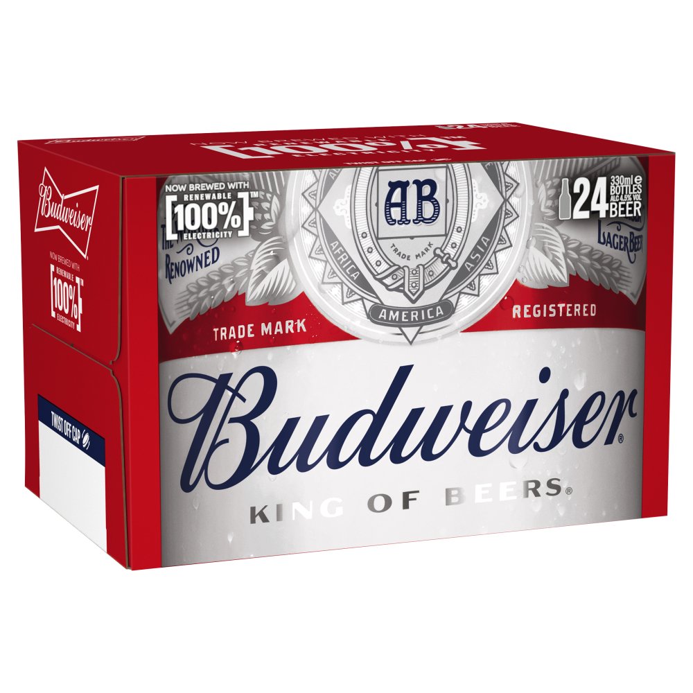 Budweiser 24pk Bottles (300ml)