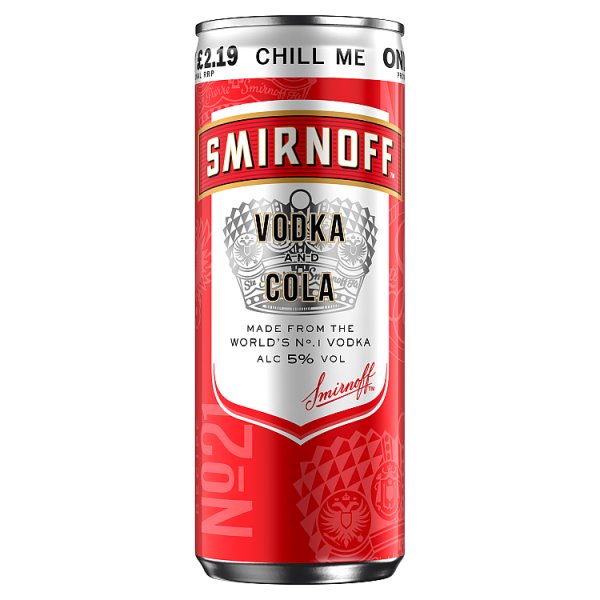 Smirnoff Cola Premix Can (250ml)