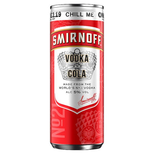 Smirnoff Cola Premix Can (250ml)