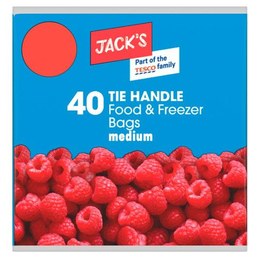 Jack's 40 Tie Handle Food & Freezer Bags Medium