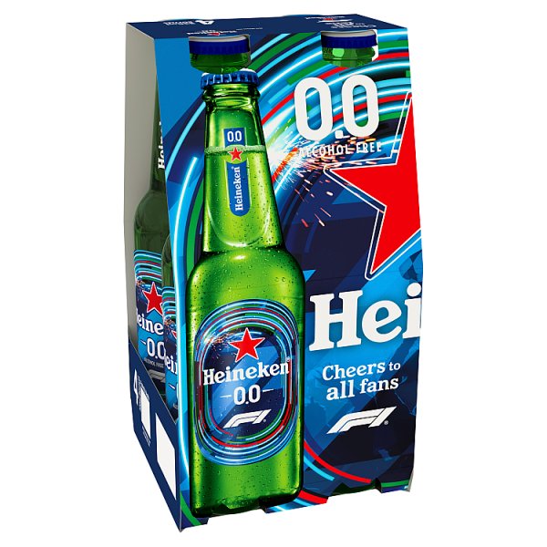 Heineken 0.0% Alcohol Free 4pk Bottles (330ml)