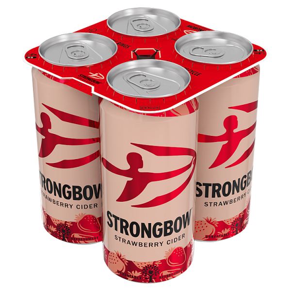 Strongbow Strawberry Cider 4pk Cans (440ml)