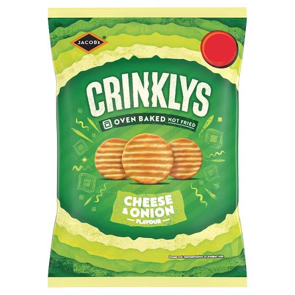 Jacob's Crinklys Cheese & Onion Snacks (90g)