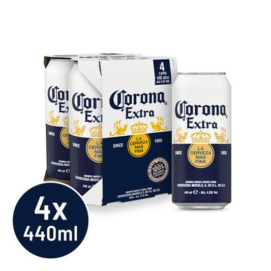 Corona Extra 4pk Cans (440ml)