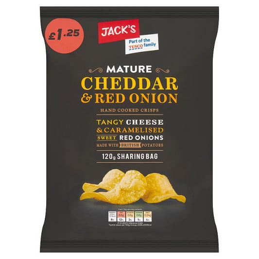 Jack's Cheddar & Red Onion Crisps (120g)