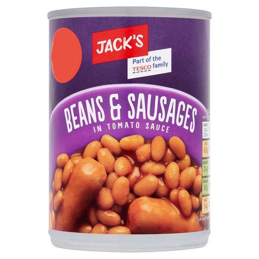 Jack's Beans & Sausages in Tomato Sauce (395g)