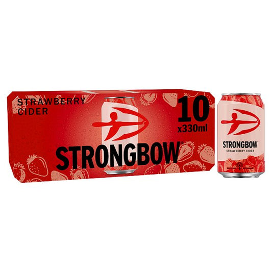 Strongbow Strawberry Cider Cans 10pk (330ml)