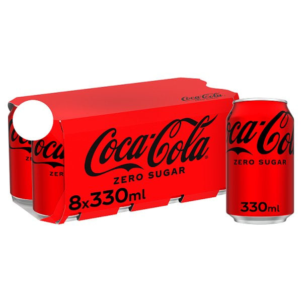 Coca Cola Zero Sugar 8pk Cans (330ml)