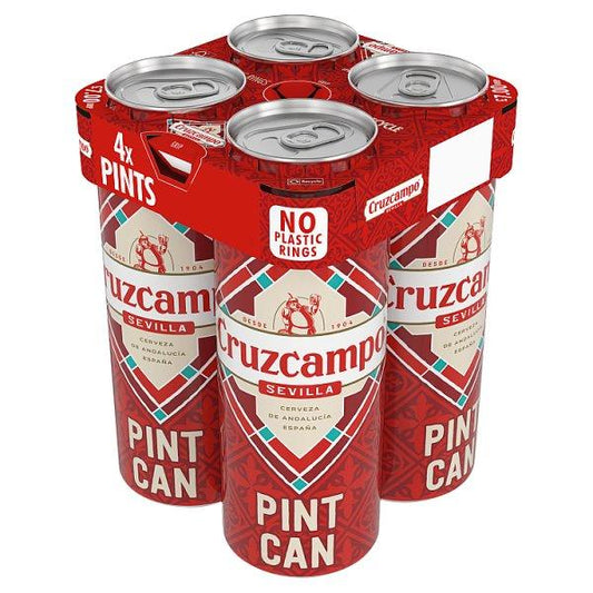 Cruzcampo 4pk Pint Cans (568ml)