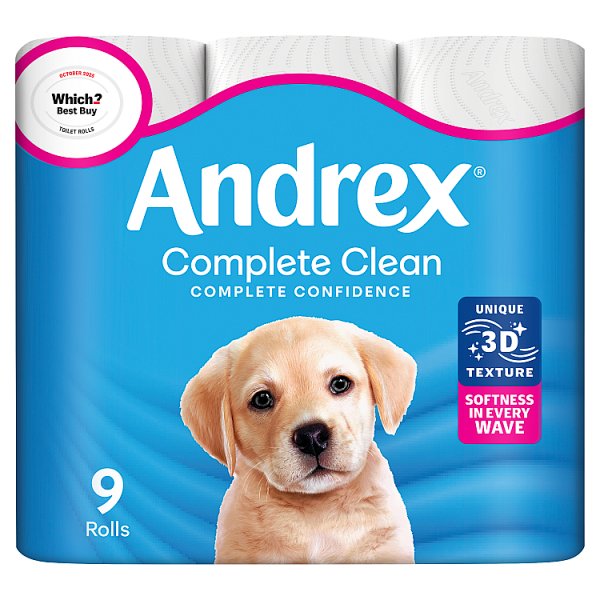 Andrex Complete Clean Toilet Rolls 9pk